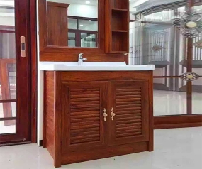 All aluminum bathroom cabinet
